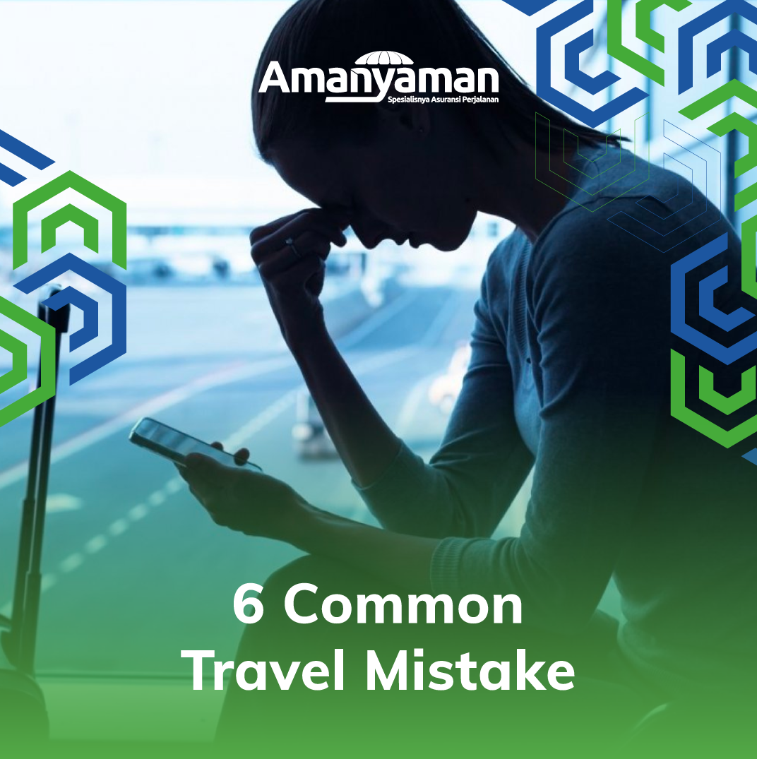 Going on a trip, whether alone or with family, could cost a lot of money if not planned properly. As expected, we all would probably have had some travelling mistakes we made in the past. Extended planning needs to be done in advance, and two weeks is the perfect time to do some planning to prevent unexpected events. The main things that need to be planned (but are not limited to) are, accommodation, transportation, travel insurance and event or attraction tickets. Not to forget, it is also good practice to have backup plans in case something doesn&#39;t go according to plan.

To help you plan a smooth and budget-friendly trip, here are six most common mistakes that you need to watch out for:&nbsp;

1. No prior planning

Although impromptu trips are fun,&nbsp; it&rsquo;s not always the best way to travel, especially when you&rsquo;re on a very tight budget. Having a plan in place can make you excited, look forward to the vacation and adds an atmosphere of anticipation while at the same time helps you to foresee things that might happen. To do this, you need to research and determine everything in advance from total budget, destination, and accommodation to emergency fund for any unexpected costs.

&nbsp;

2. Postponing ticket purchases&nbsp;

A survey conducted by a travel agent in America found that plane tickets are much cheaper six weeks before departure. Waiting until the last minute to book a flight isn&rsquo;t the best idea especially during peak seasons such as national holidays.

If you want to save on travel costs, you may want to book your ticket on Sundays, because according to Cermati.com, Sunday is the optimal time to get cheap airline tickets. The difference in prices for ticket reservations on Sundays are quite significant, over 10 to 30 percent off the price for bookings on other days.&nbsp;

&nbsp;

3. Roaming charges

A common miss for those travelling abroad would be choosing your phone services. Choose a roaming package that suits your budget and needs for your overseas trips, whilst also paying attention to the number of days you are there for. If you will be living abroad for more than a month, it might be cheaper for you to buy a sim card. You can also take advantage of free wifis in public facilities when you are outside.

&nbsp;

4. Overweight luggage

One of the most irritating yet common issues that could happen when travelling is overweight luggage. Make sure you are aware of the maximum amount of baggage and items you can bring onboard. Bring just enough clothes or equipment when you travel and don&#39;t bring too many unnecessary items as you would definitely be filling your luggage space with souvenirs and gifts from the vacation.

&nbsp;

5. The hidden cost of cheap ticket price

There is nothing wrong with promo offers such as discounts, and limited or special offers. However, you should always pay attention to the small things that might not be accounted for in detail. Hidden costs that have not been taken into account such as baggage fees, or cheap hotel room fees that don&#39;t include breakfast could wreck your vacation budgeting plan.

&nbsp;

6. Not purchasing a travel insurance

When you&#39;re planning to travel, it is important to prevent various travel risks such as rebooking tickets, theft, falling sick, or accidents, especially in uncertain times like the current pandemic condition. Always make sure you are choosing the right travel insurance to be protected from unwanted and unexpected events. Read articles about 8 Benefits of Travel Insurance to Help you Travel Safely and Comfortably for more detailed information.

&nbsp;

These are some of the things you need to pay attention to when planning a vacation, whether it&rsquo;s solo travelling or with your family. Complete your vacation with Amanyaman, the first and only travel insurance in Indonesia that gives you 2X protection before, during and after your trip. For more information about Amanyaman&rsquo;s program options, click here.